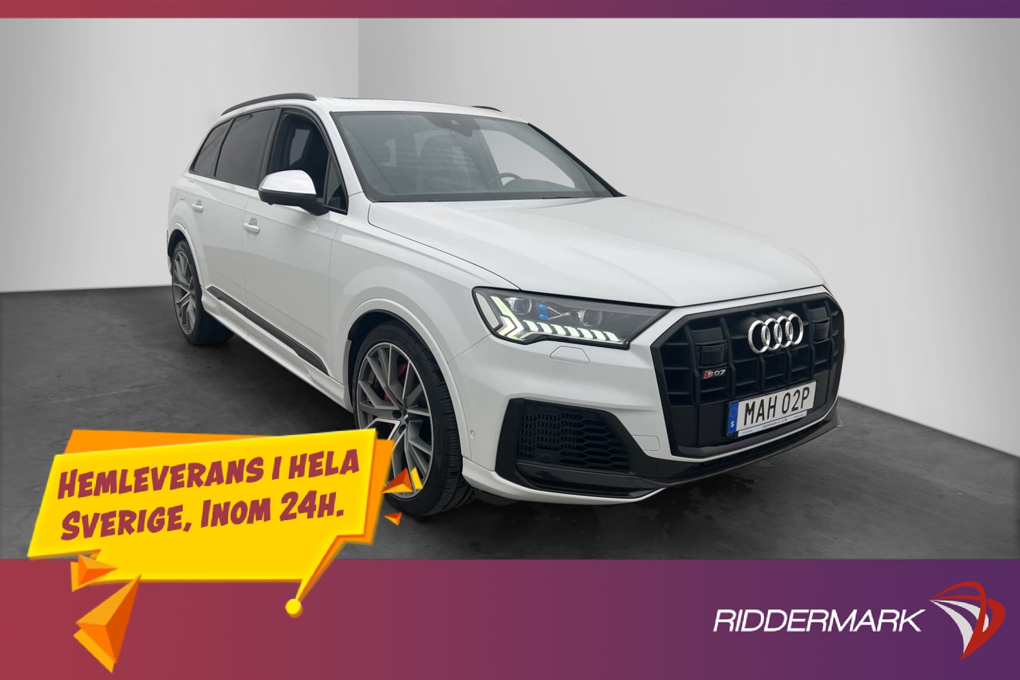 Audi SQ7 TDI Q 435hk 7-sits Cockpit BOSE Luft Pano 360° MOMS