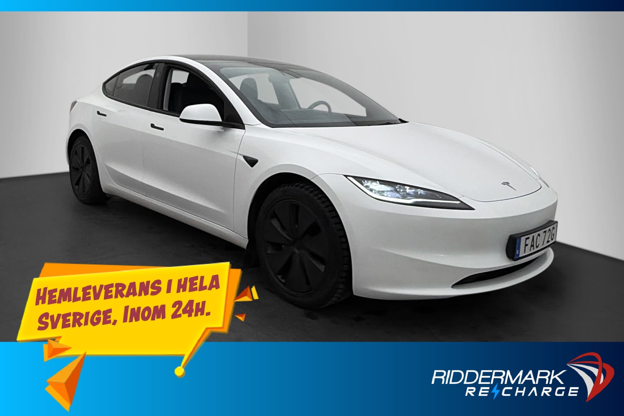 Tesla Model 3 Long Range AWD Pano Dragkrok AP MOMS