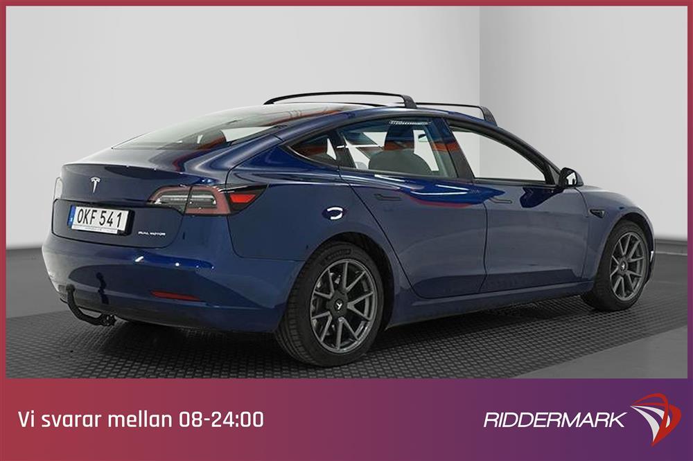 Tesla Model 3 Long Range AWD 440hk Drag Svensksåld Premiumexteriör