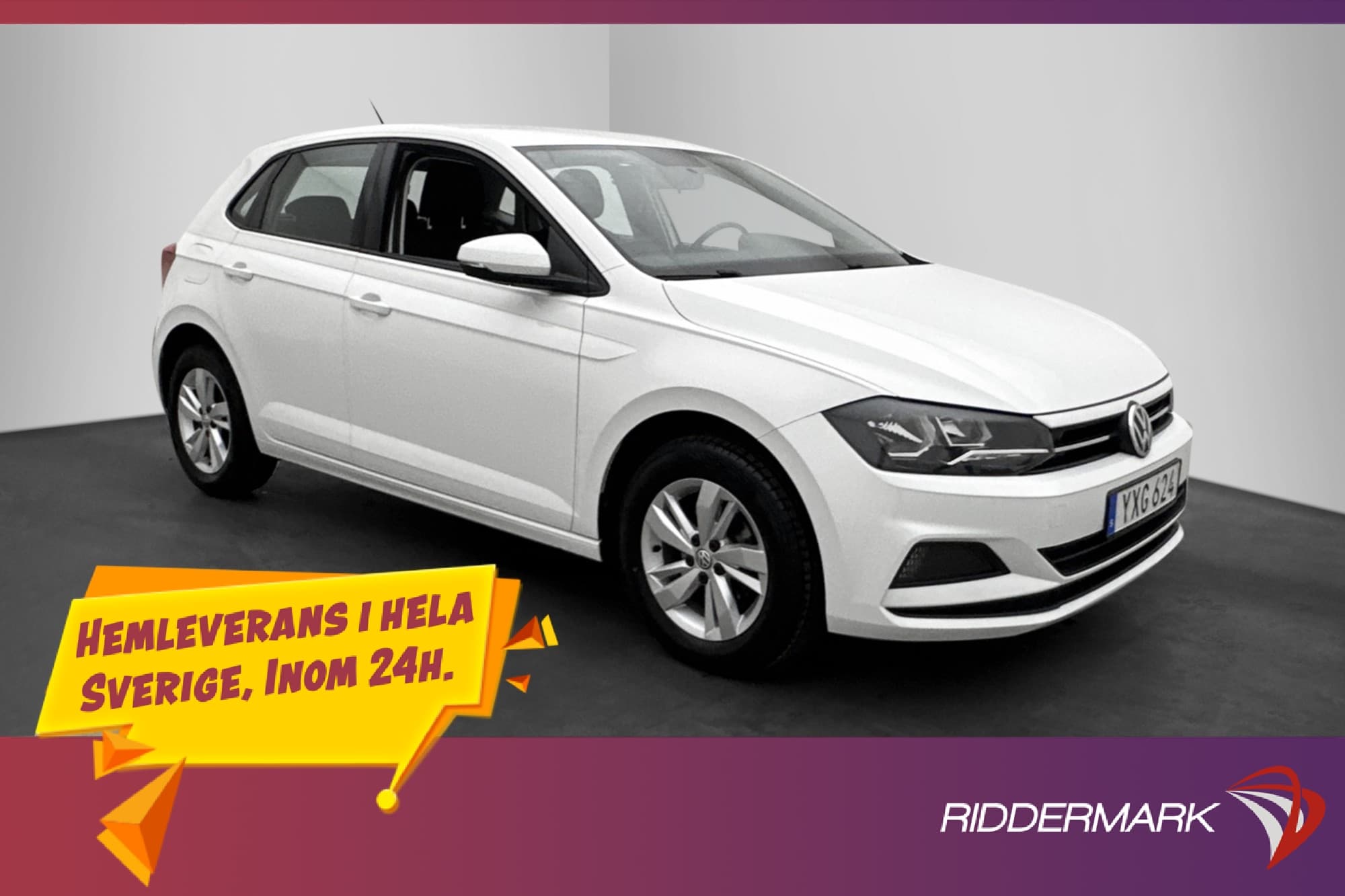 Volkswagen Polo 1.0 TSI 95hk Bluetooth 360kr Skatt 0,46L/mil