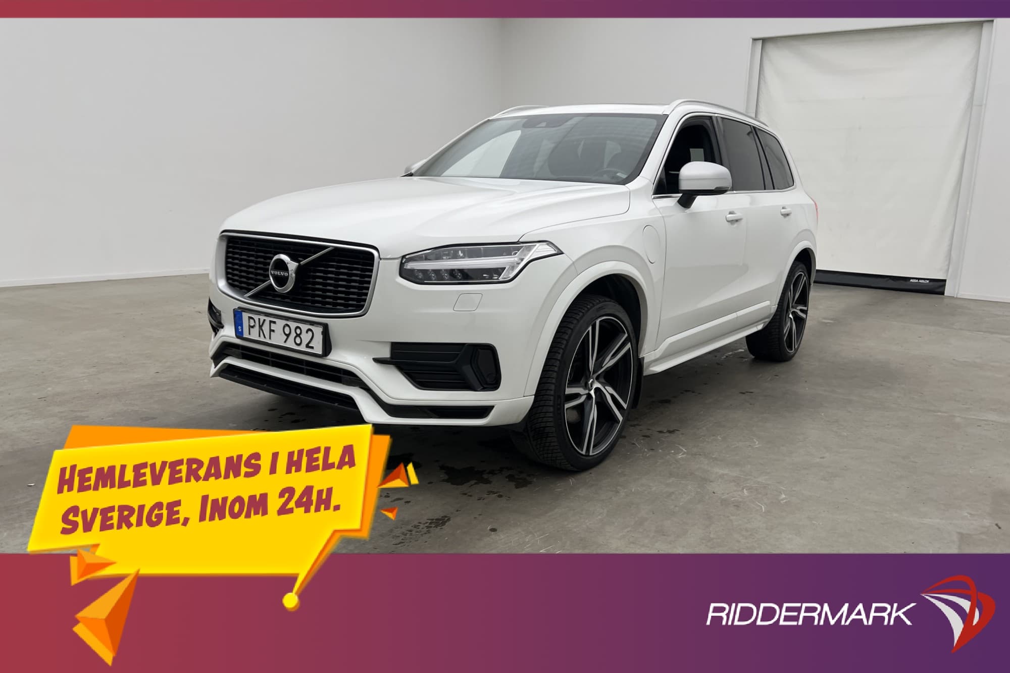 Volvo XC90 T8 AWD 7-Sits R-Design Pano VoC HuD Kamera Drag