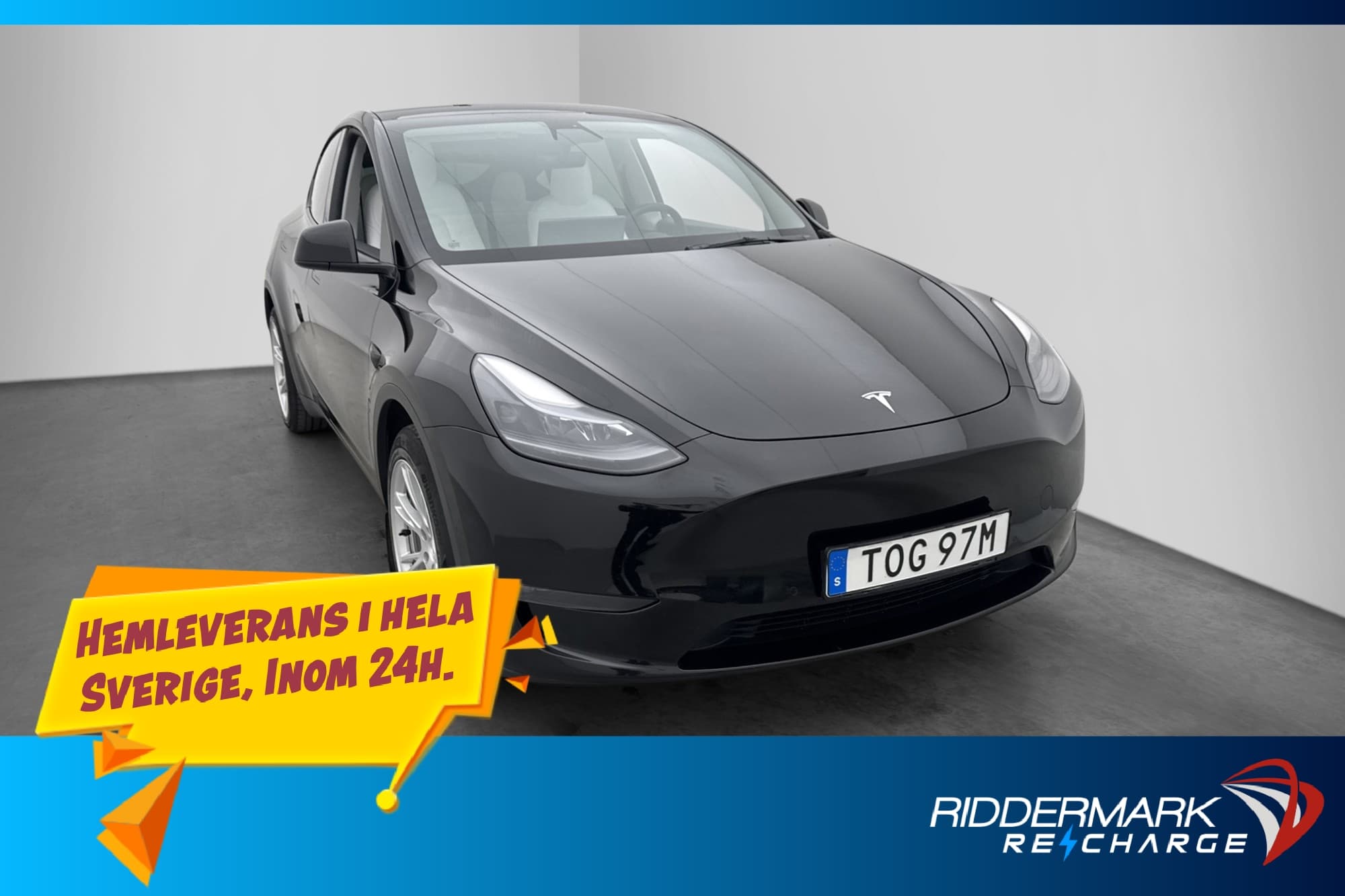 Tesla Model Y Long Range AWD Ljus Interiör Autopilot Moms