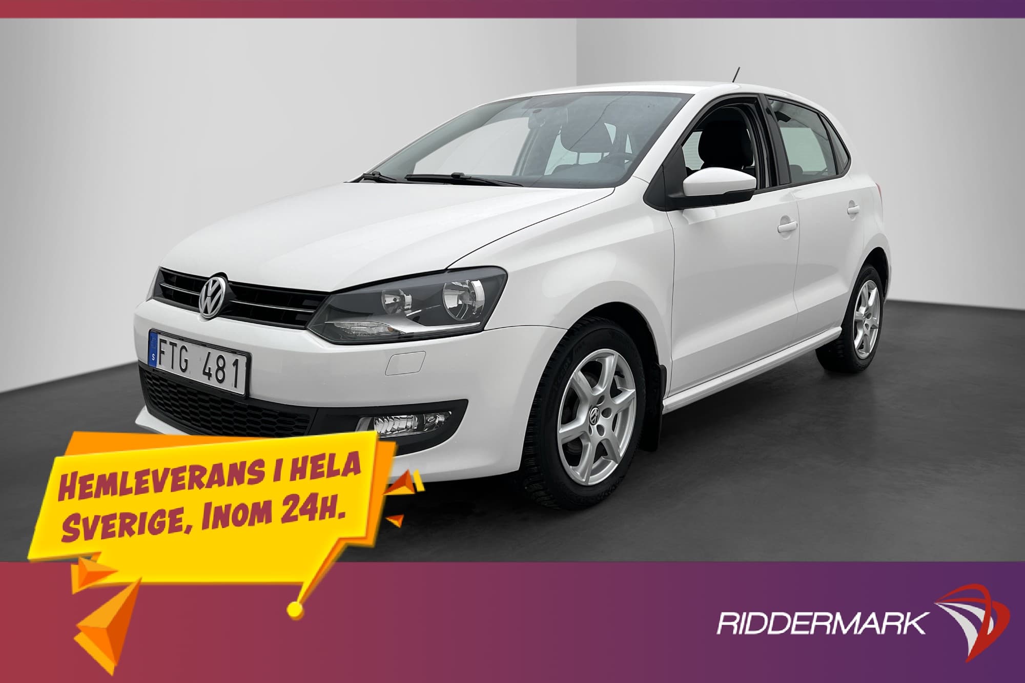 Volkswagen Polo 1.2 TSI 90hk 3 Brukare 536kr Skatt 0,51L/mil
