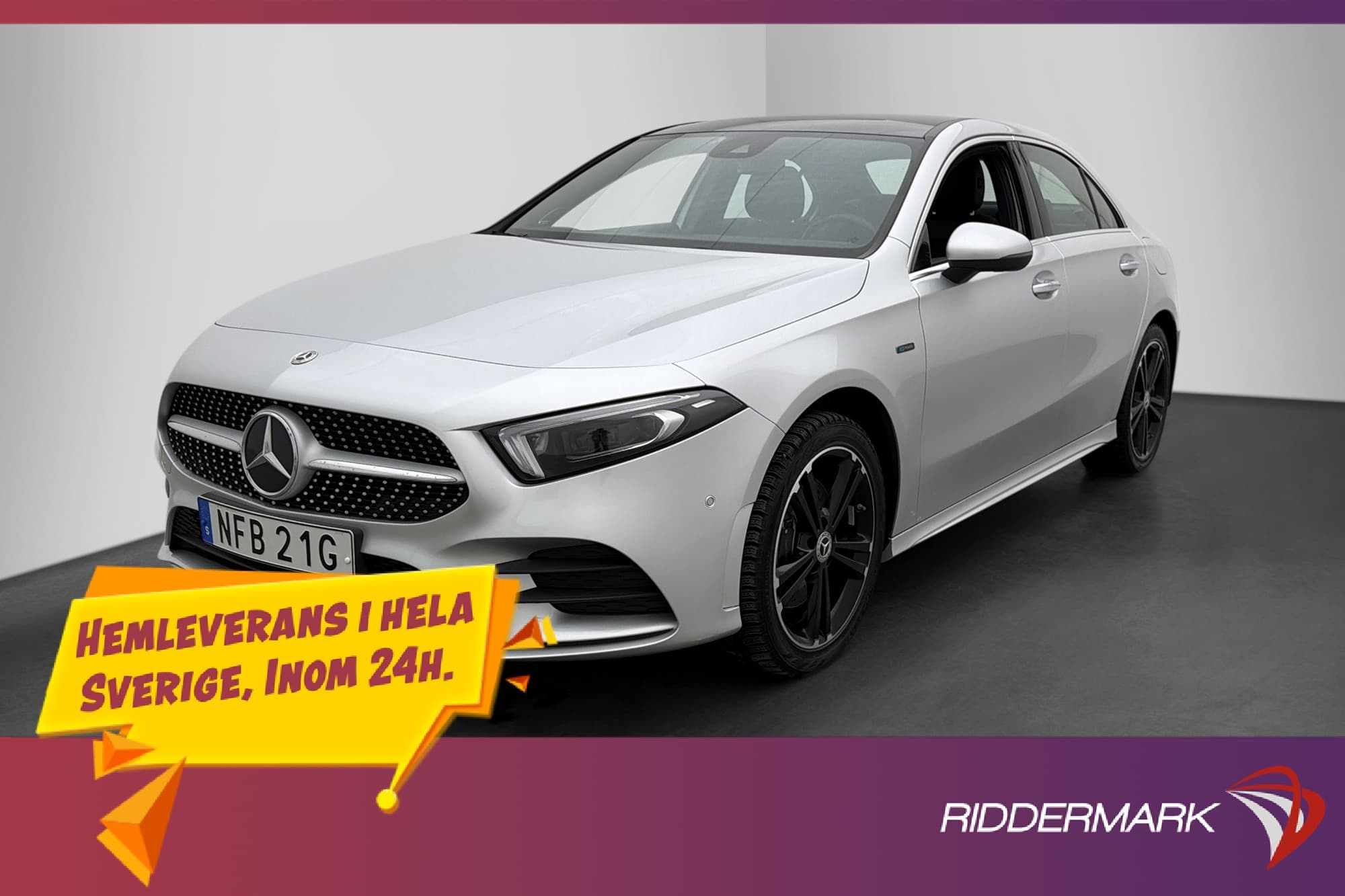 Mercedes-Benz A 250 e AMG Pano Burmester Värmare Wide Drag