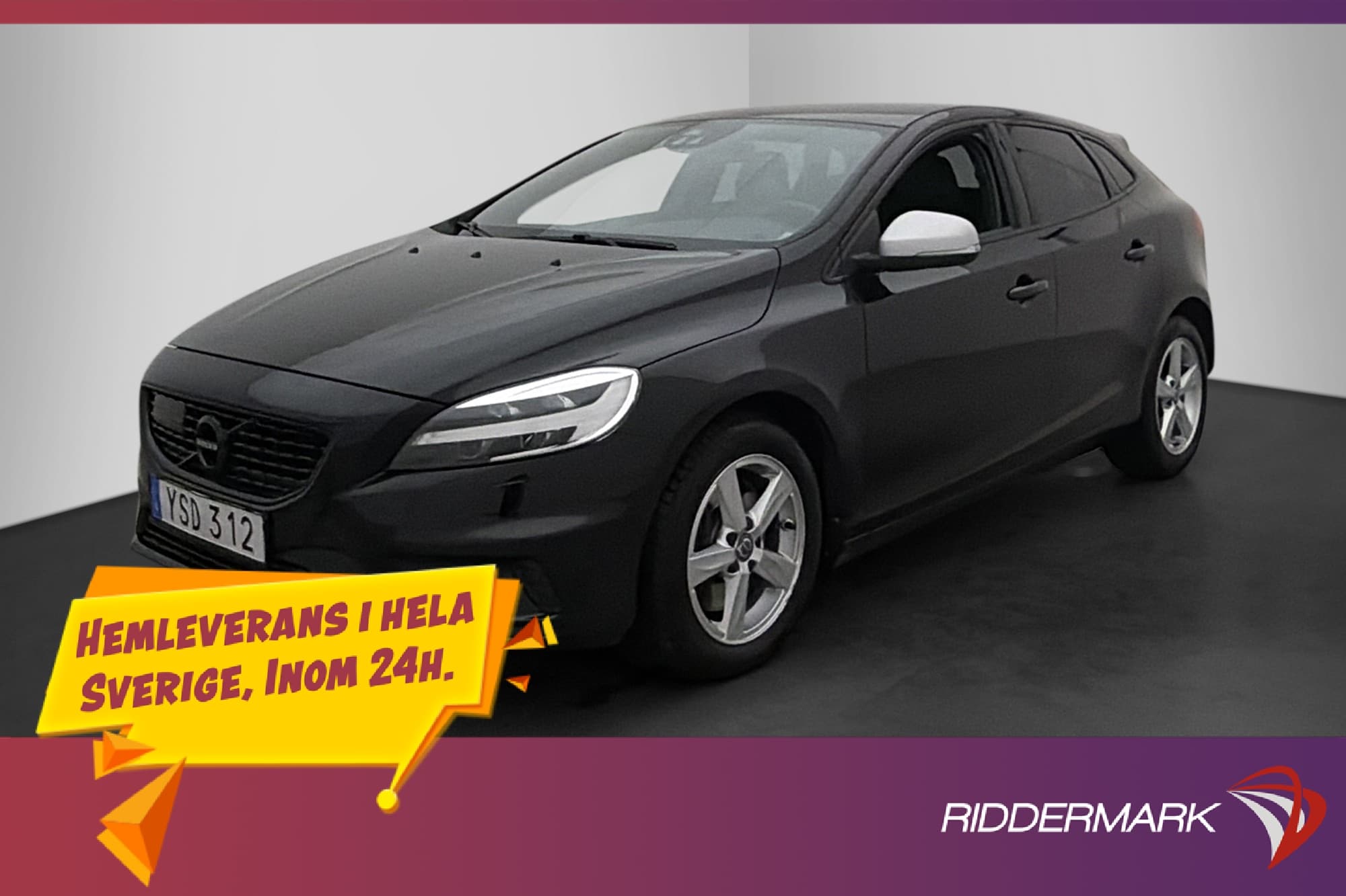 Volvo V40 D3 150hk R-Design VOC Värmare Kamera Navi Skinn