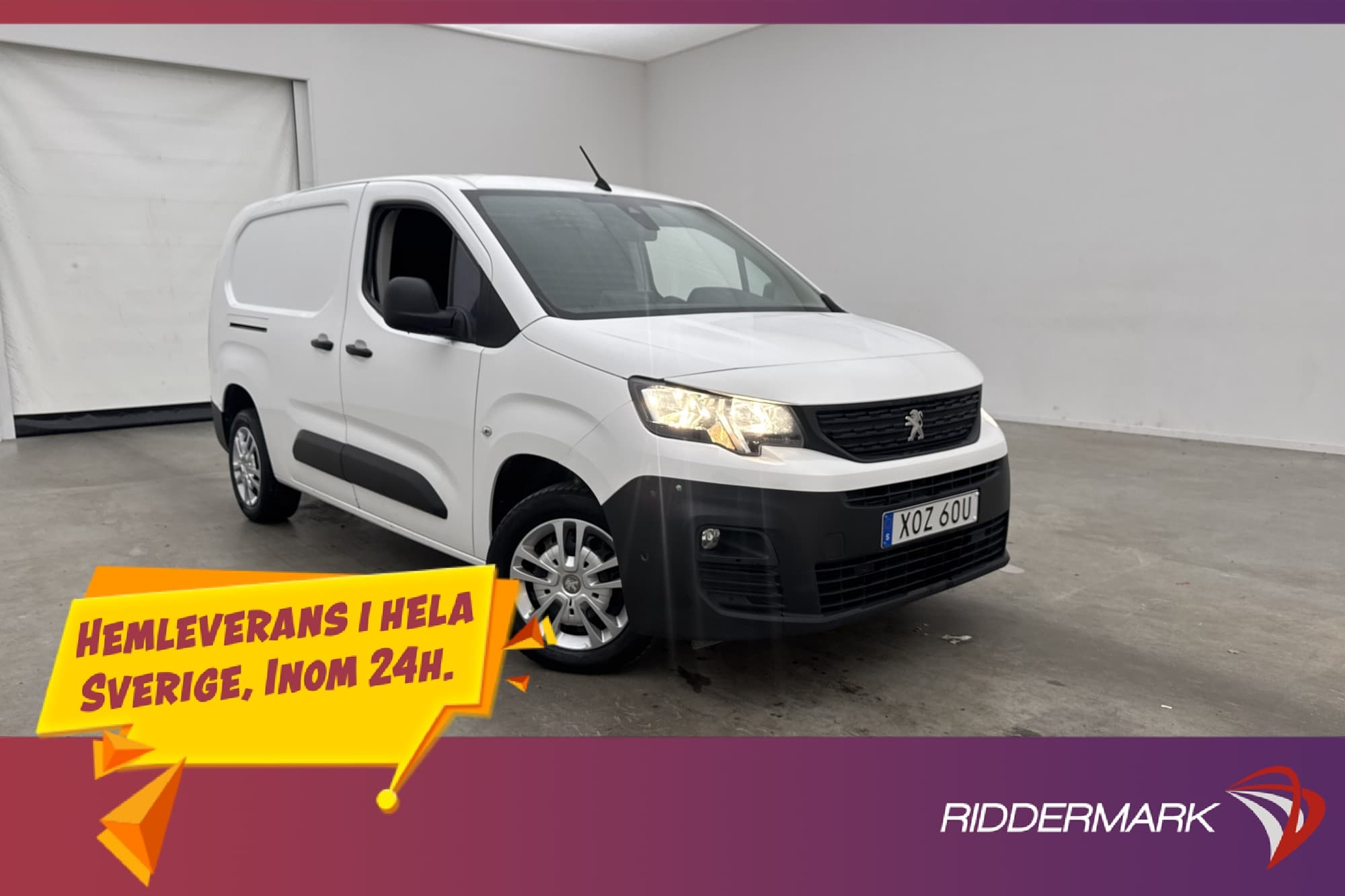 Peugeot Partner L2 130hk Värmare Dragkrok 3-Sits PDC Moms