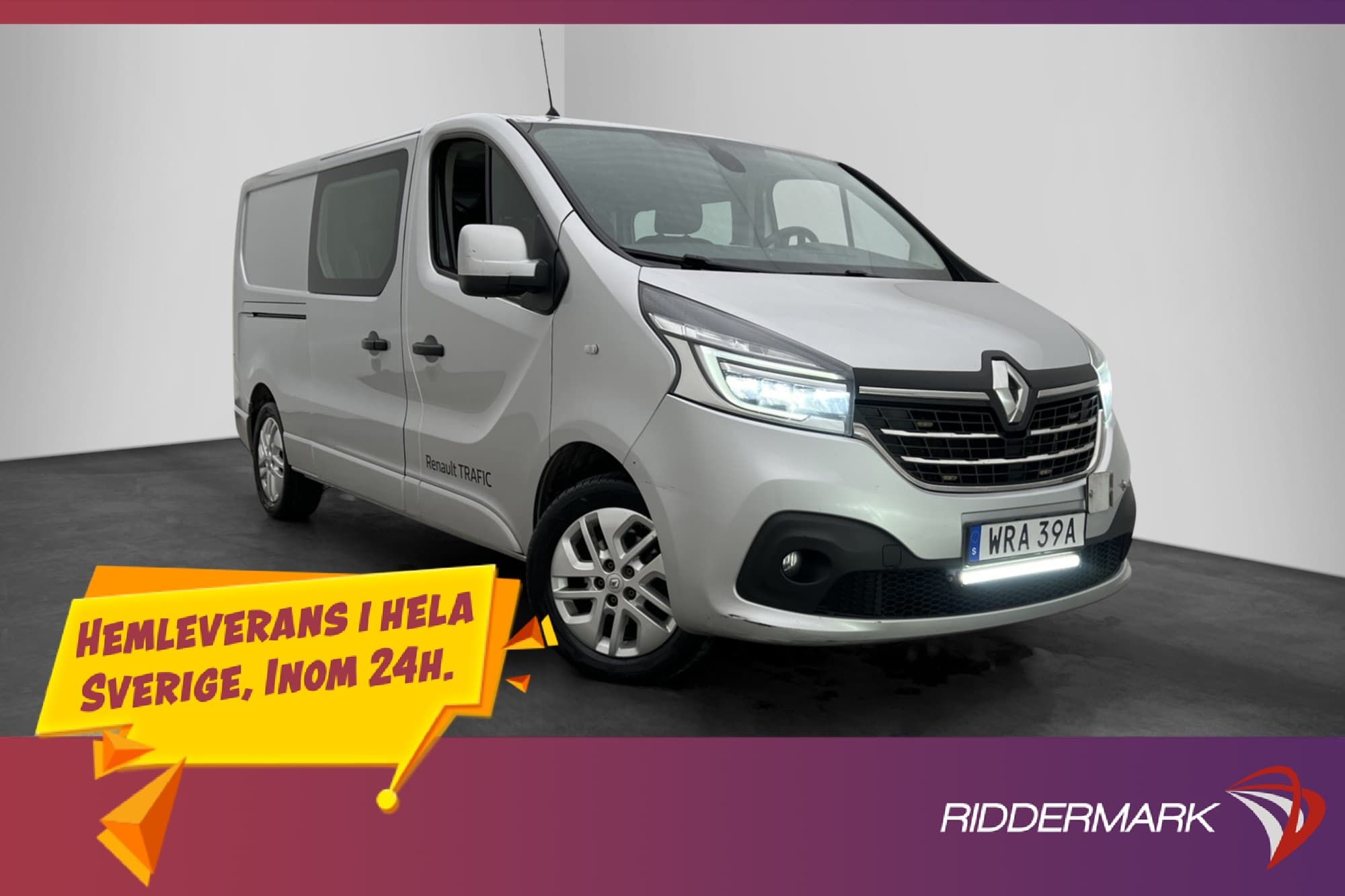Renault trafic Dubbelhytt L2 145hk Värm Drag B-Kamera MOMS