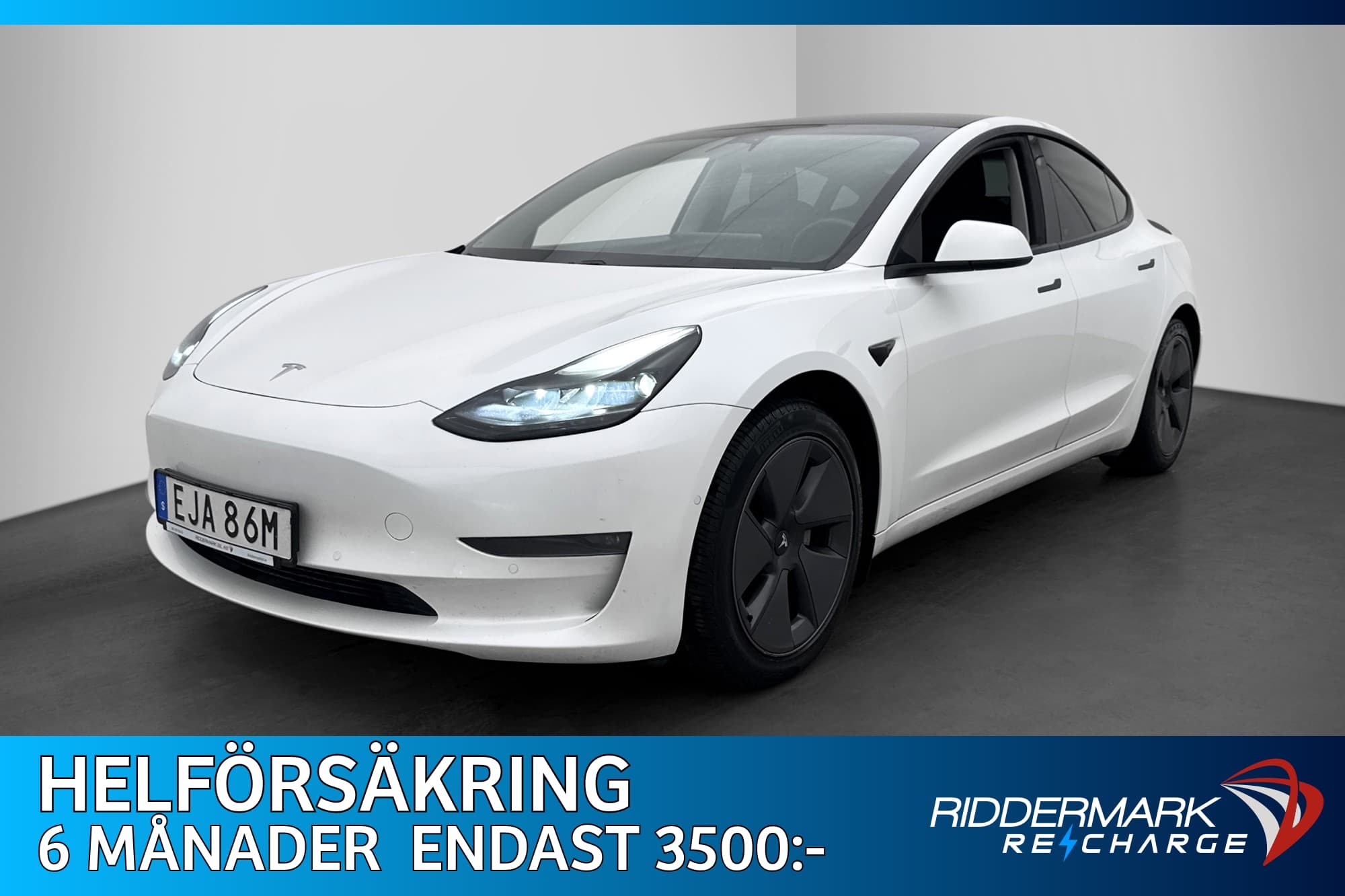 Tesla Model 3 Long Range AWD Dragkrok Autopilot Svensksåld