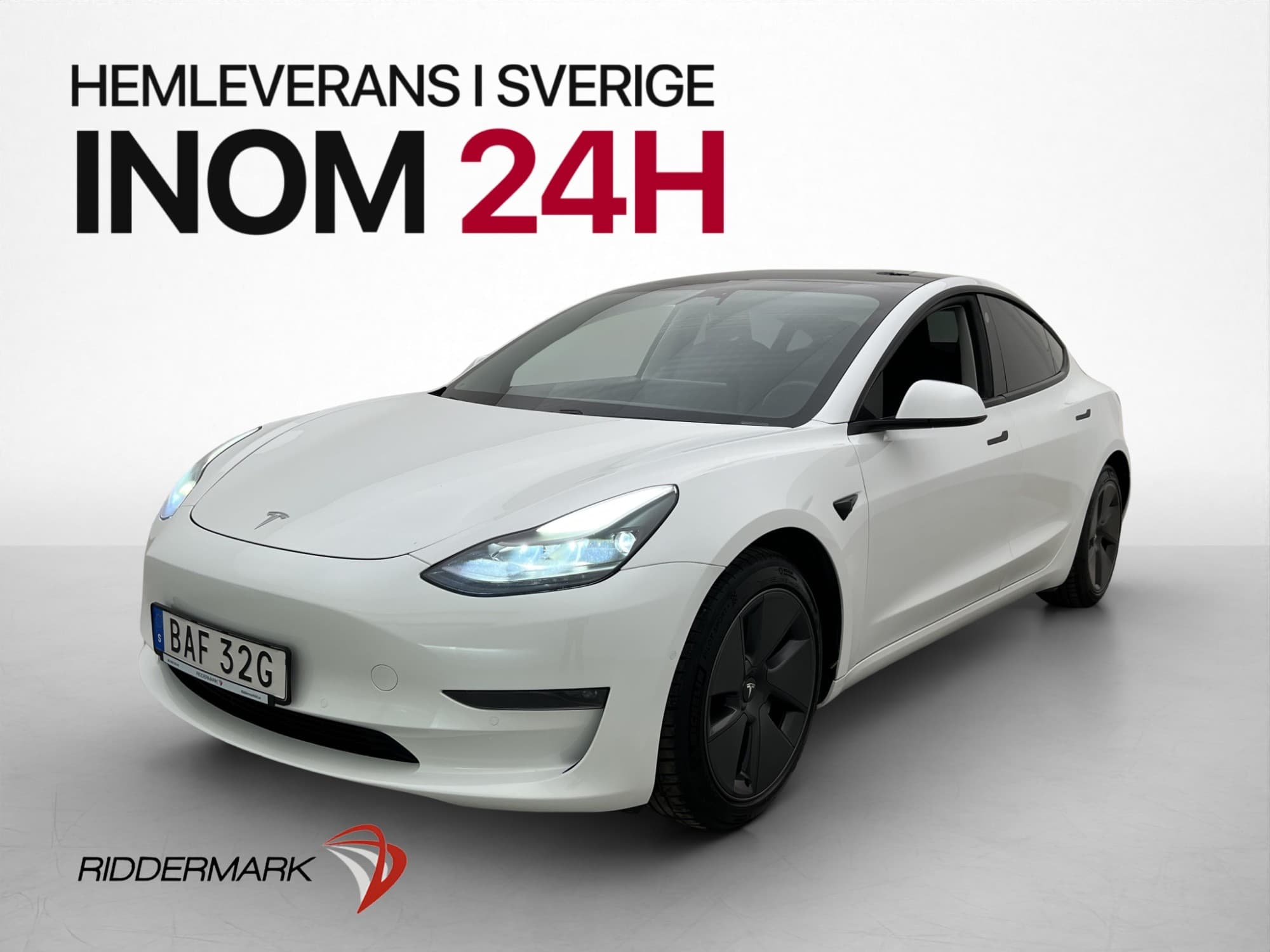 Tesla Model 3 Long Range AWD Värmepump Pano Drag Autopilot