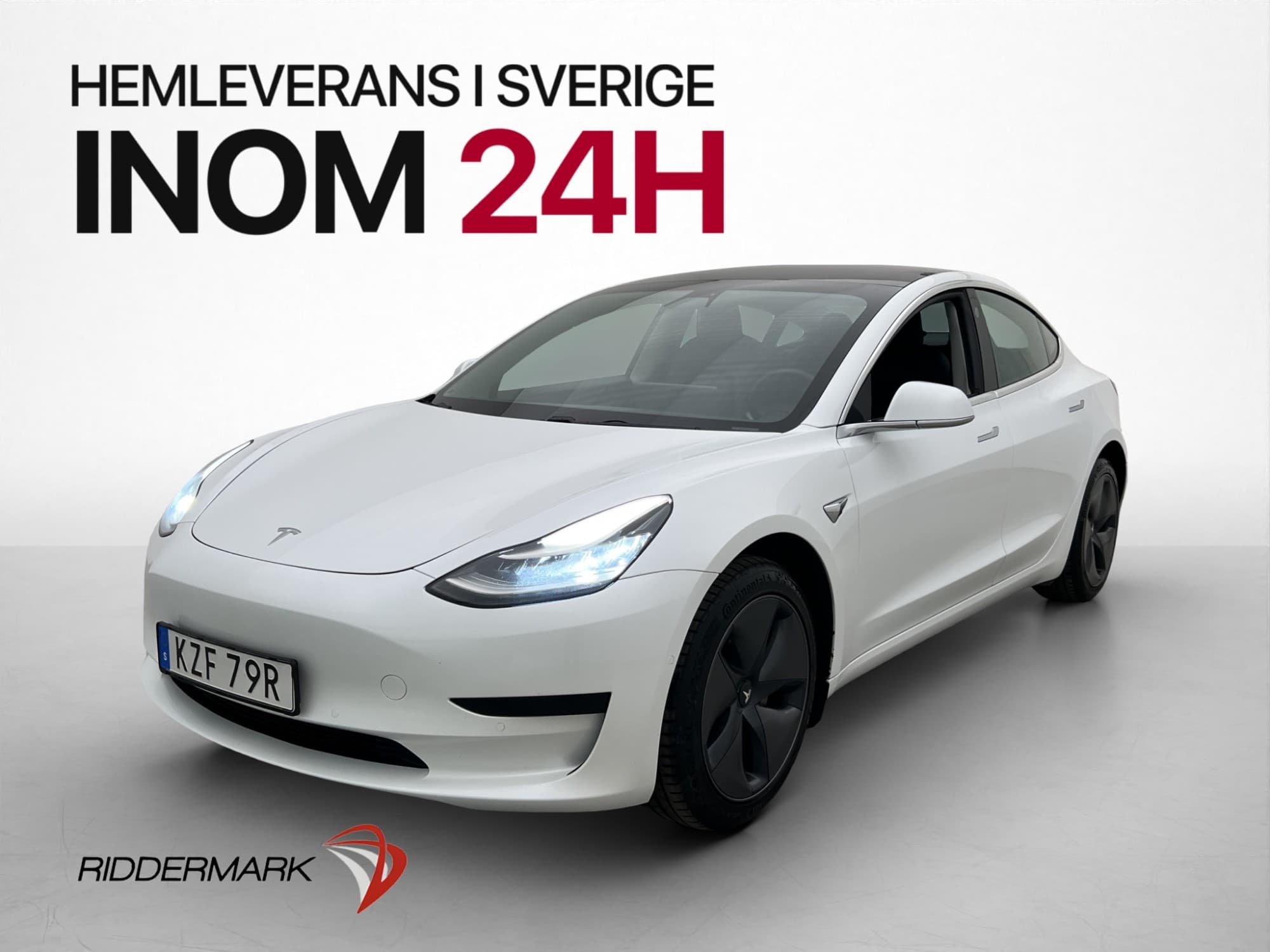 Tesla Model 3 Standard Range Plus Värmepump Autopilot Pano