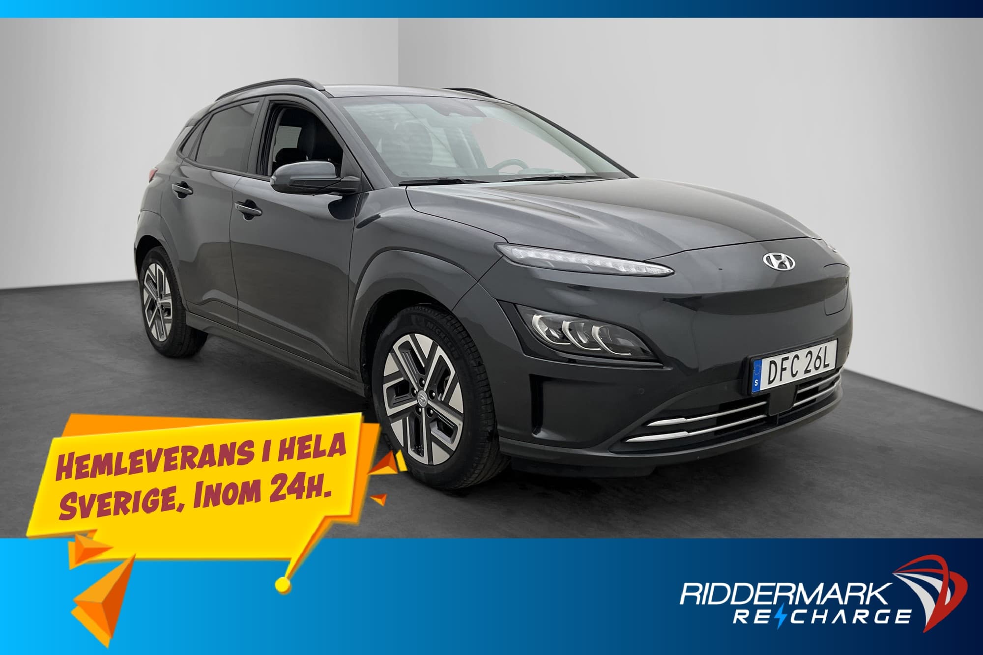 Hyundai Kona 64 kWh 204hk Advanced MOMS Krell HUD Kamera