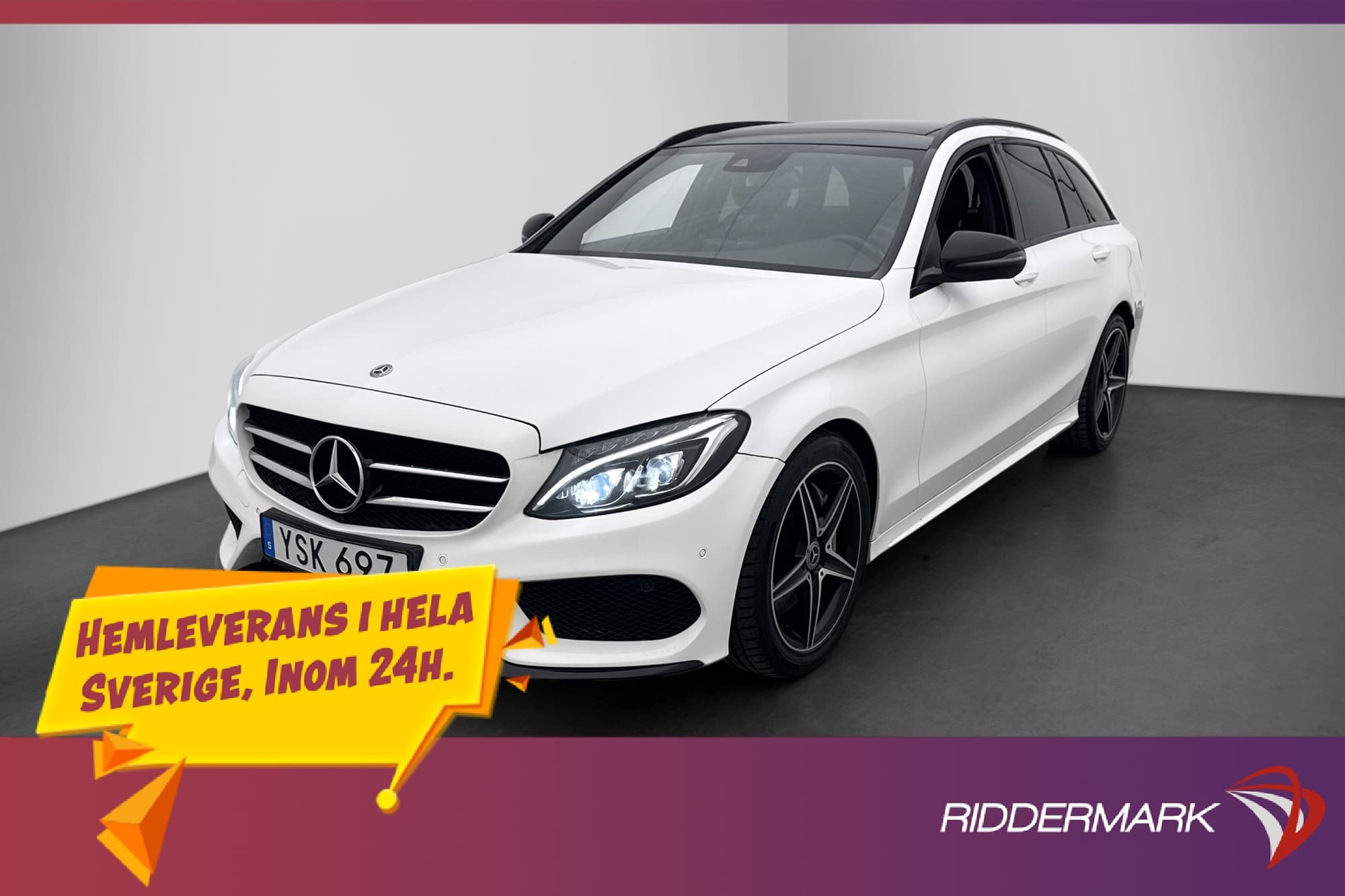 Mercedes-Benz C 300 T 245hk AMG Night Pano Värmare Burm Drag