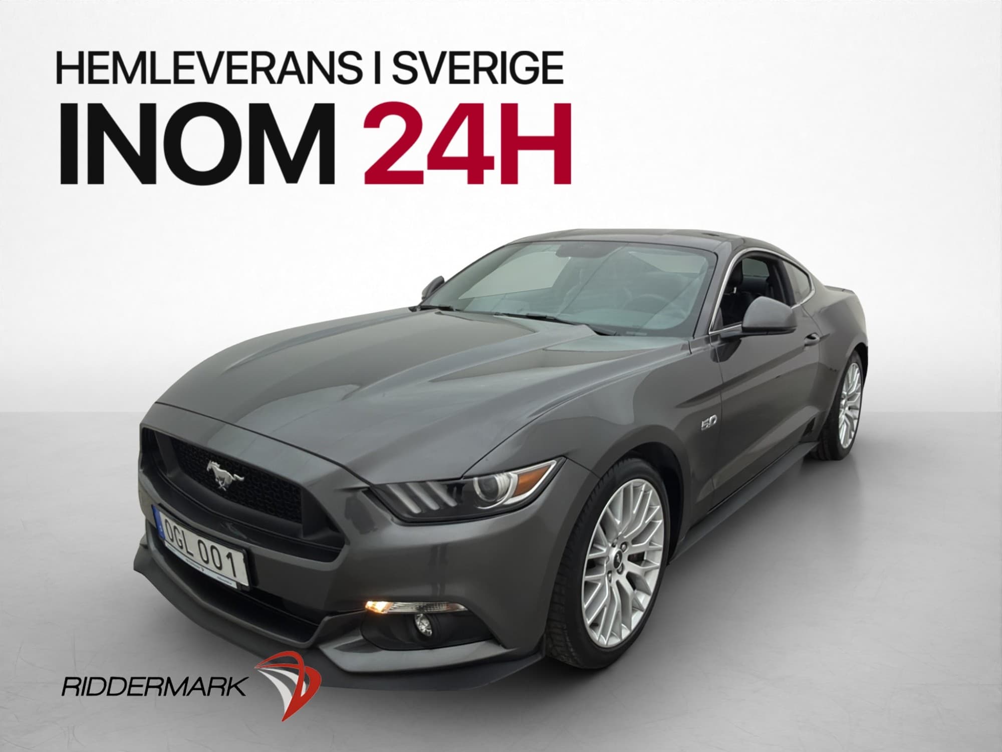 Ford Mustang GT V8 421hk BREMBO Kamera En-Brukare Svensksåld