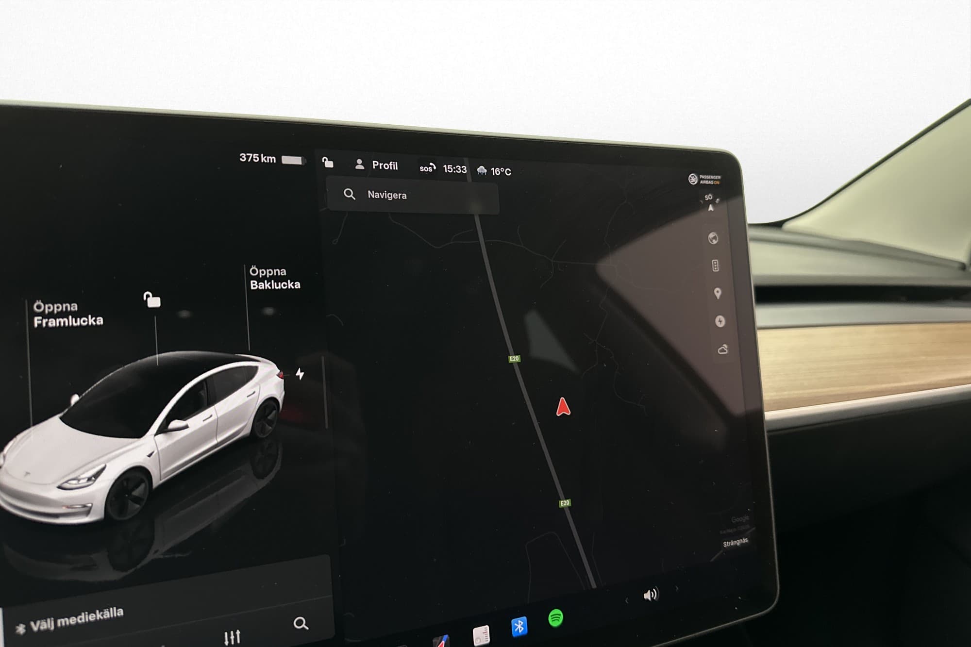 Tesla Model 3 Standard Range Autopilot Panorama Svensksåld