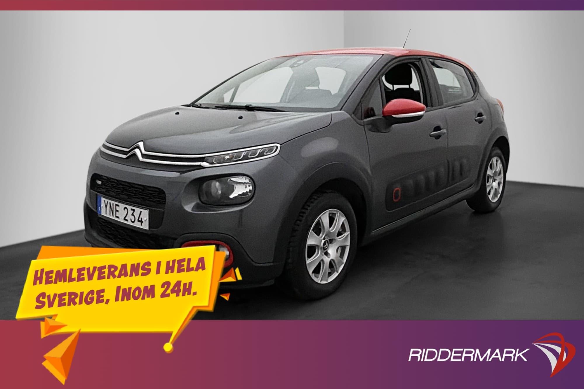 Citroën C3 1.2 82hk P-Sensorer CarPlay Farthållare 0,47l/mil