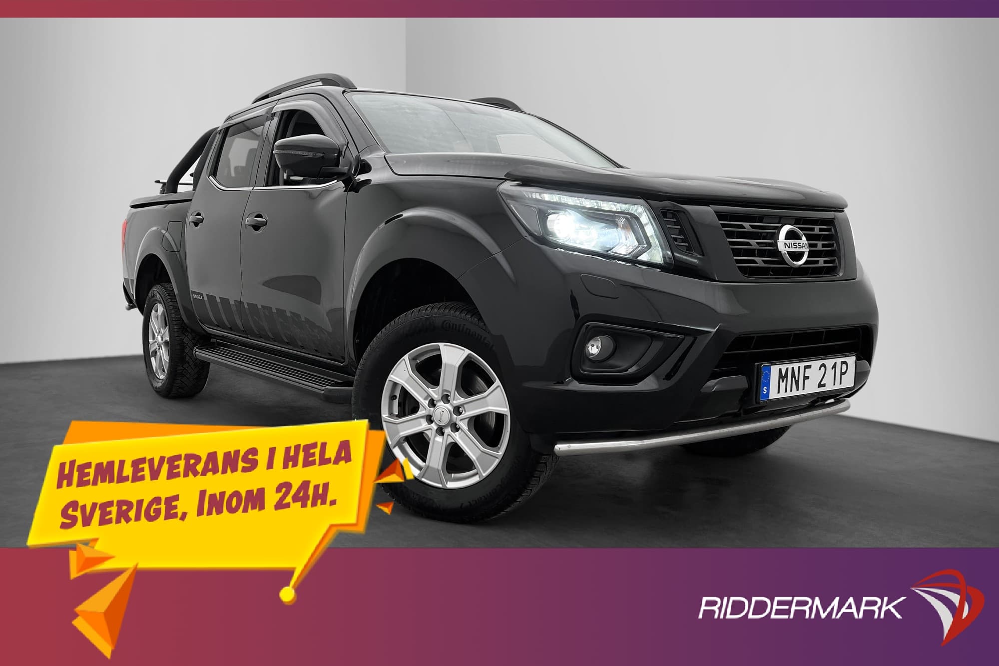 Nissan Navara N-Guard 2.3 4WD Värmare Diff Drag CARPLAY Moms