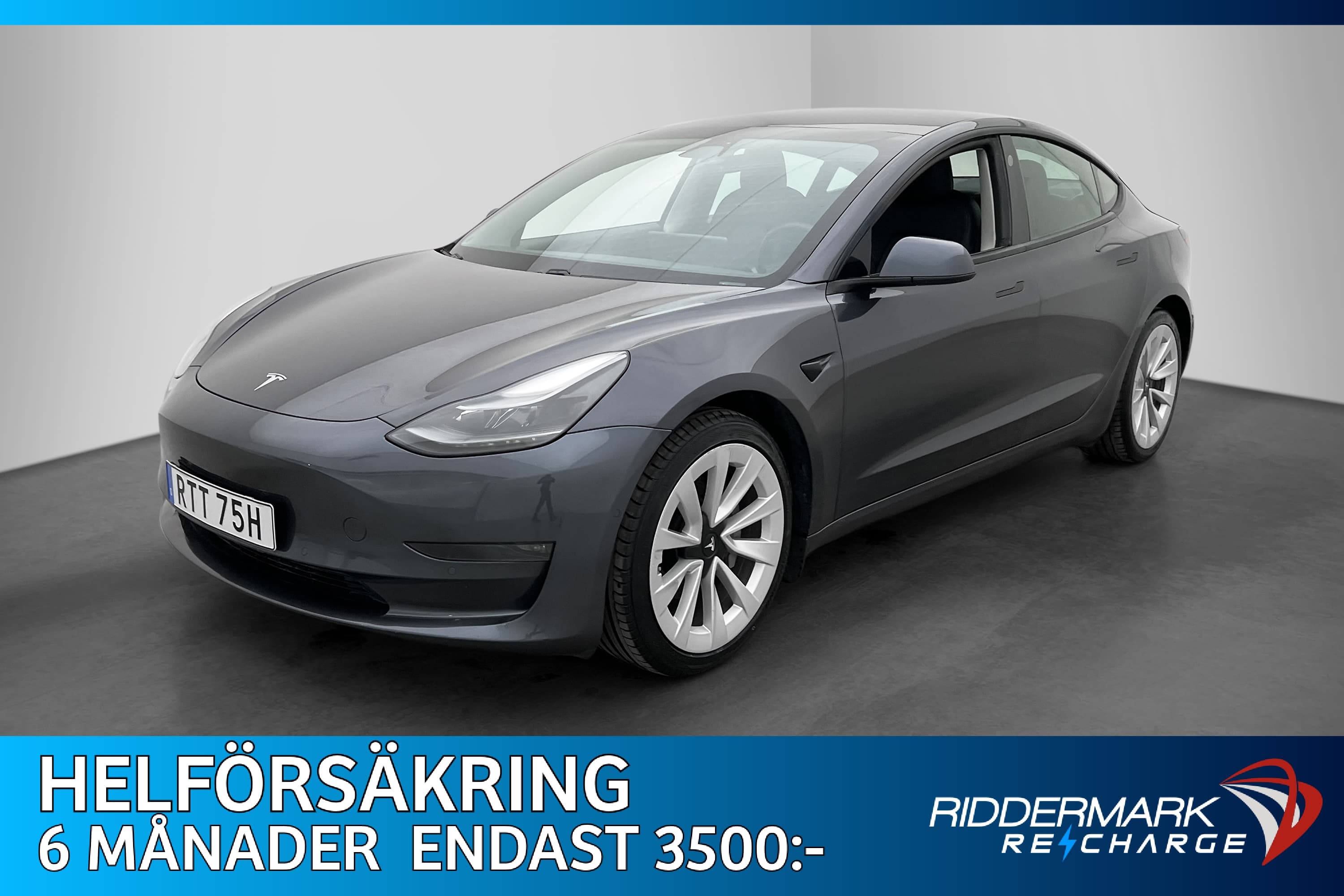 Tesla Model 3 Long Range AWD 440hk Panorama Svensksåld