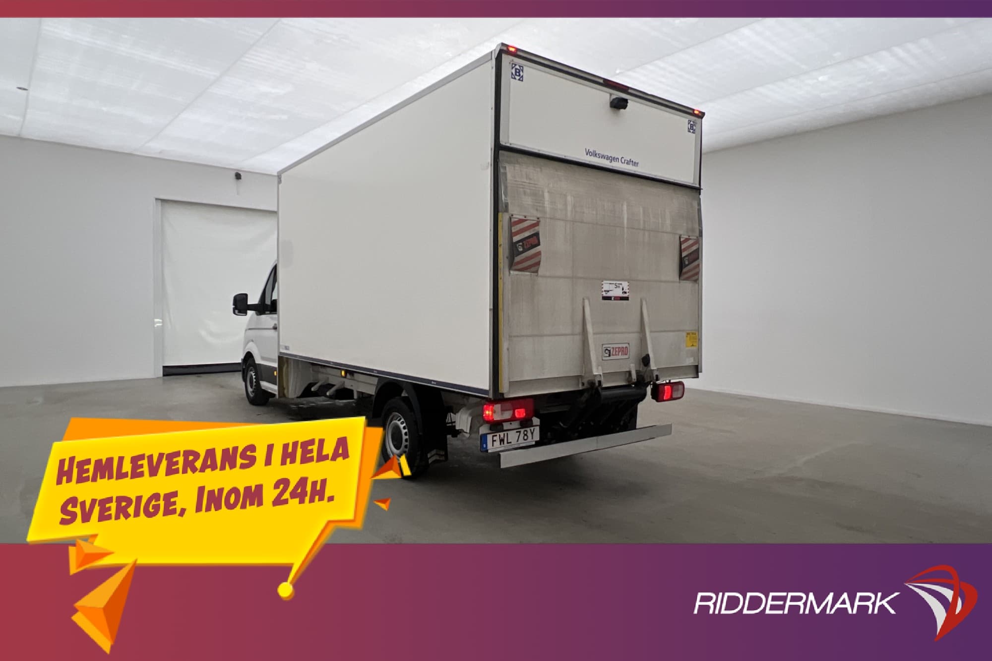 Volkswagen crafter 177hk Bakgavellyft Värmare Sidodörr Moms