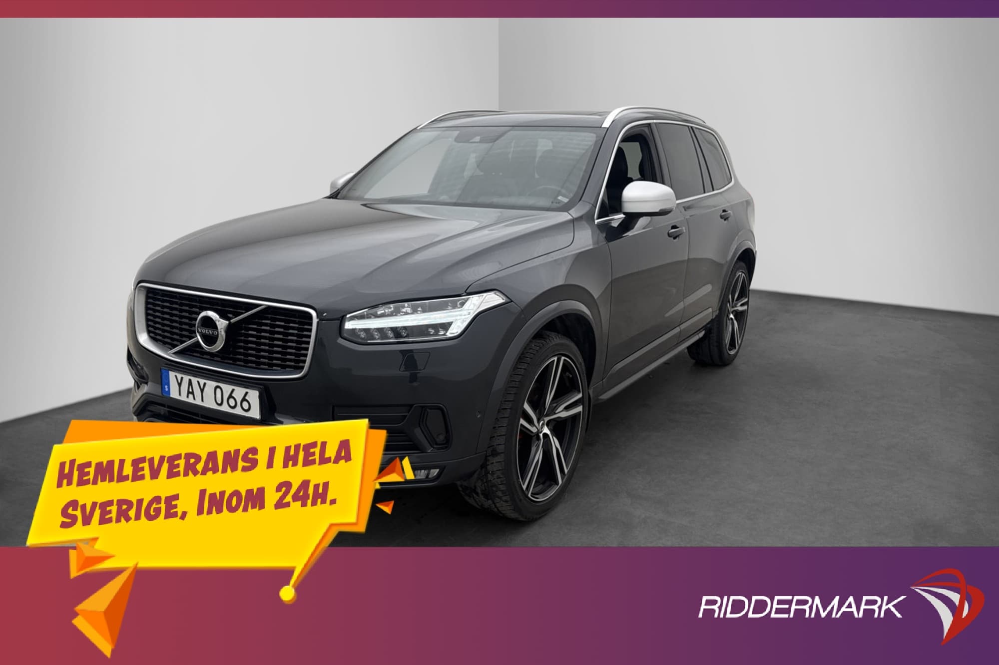 Volvo XC90 D5 AWD R-Design 7-sits Pano B&W HUD Drag SE UTR