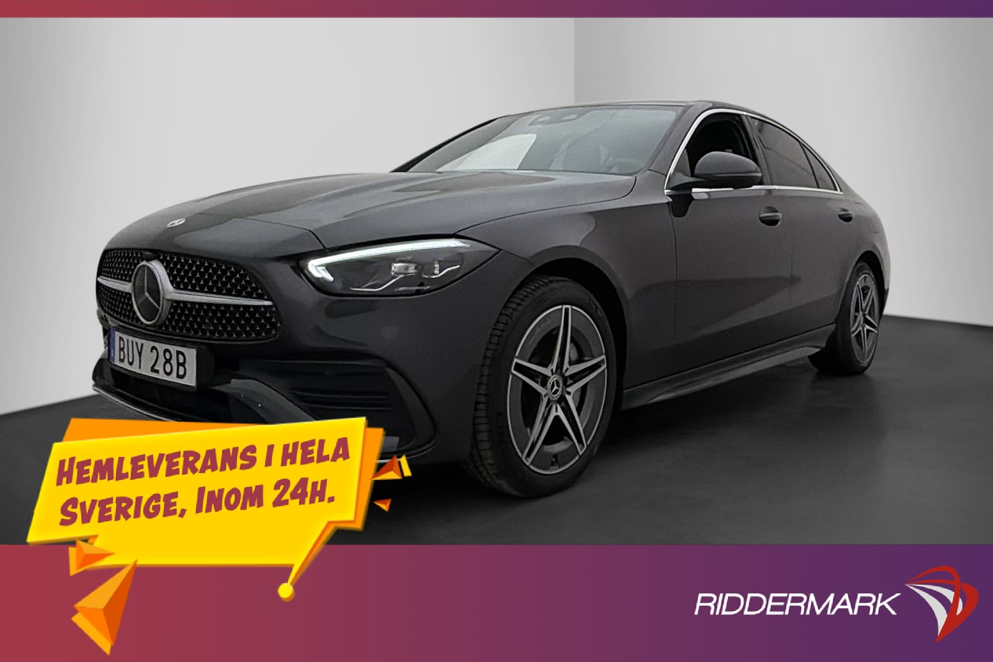 Mercedes-Benz C 300 d e 313hk AMG Kamera Drag CarPlay Navi