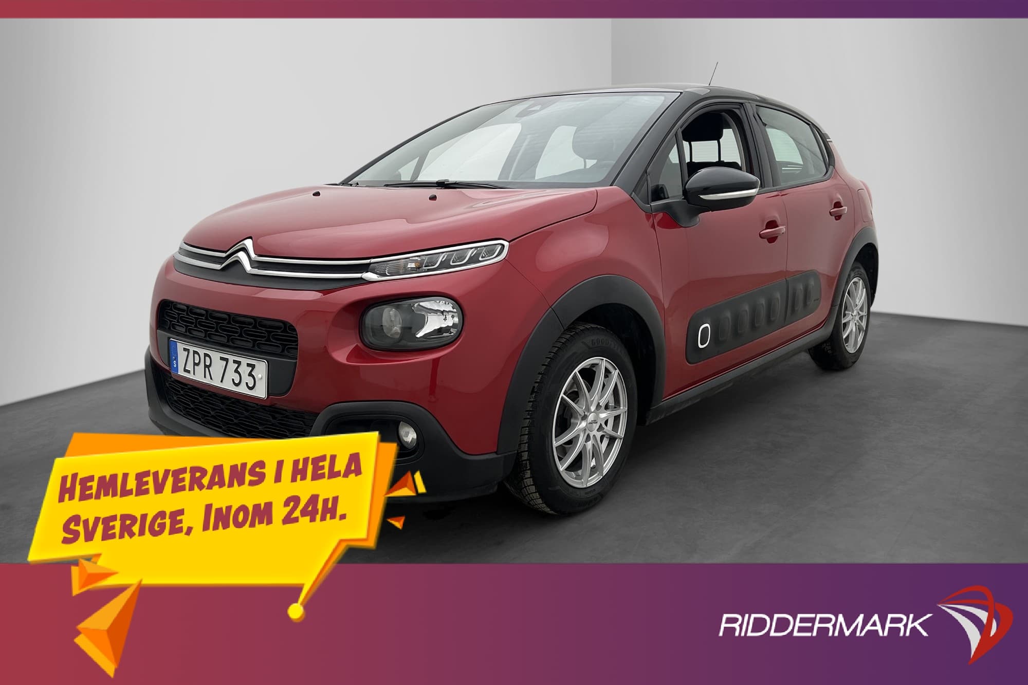 Citroën C3 1.2 VTi 83hk P-Sensorer CarPlay Farthållare