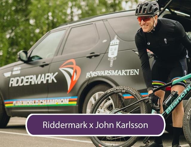 Riddermark inleder samarbete med Försvarsmaktens VM-medaljör John Karlsson. 